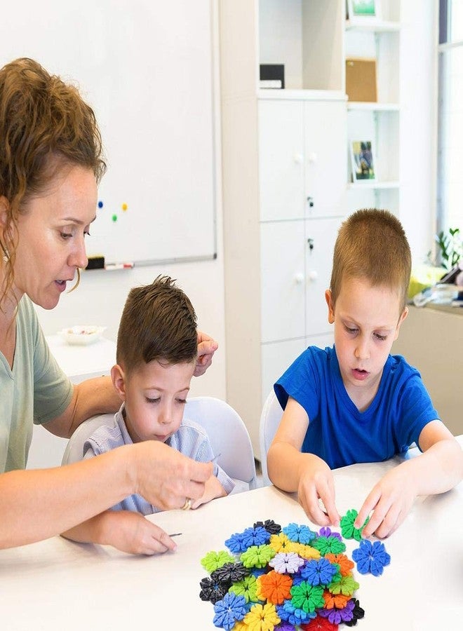 CR18 COLLECTION متجر شوب مي: مكعبات بناء للأطفال على شكل ندفة ثلج ملونة، مكعبات بناء تعليمية ذكية للمدينة - 120 قطعة - Image 2